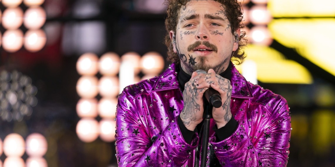 (News) Post Malone Debuts Giant New Face Tattoo on NYE