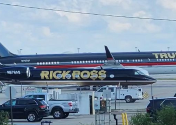 Rick Ross & Former Reality Show Host Donald Trump Park Their Private Jets On “Billionaires Row”