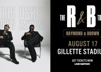 Usher & Chris Brown in Foxborough