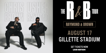 Usher & Chris Brown in Foxborough