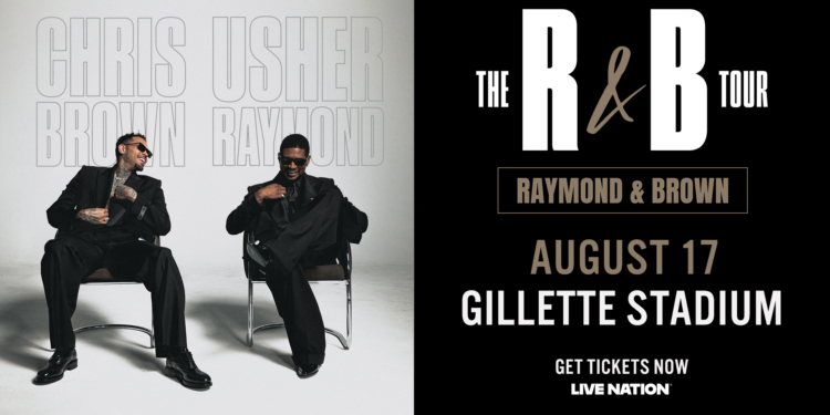 Usher & Chris Brown in Foxborough