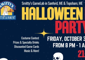 Halloween Parties at Sanford & Topsham Smitty’s GameLab Locations